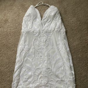 Brand new white sequin dress